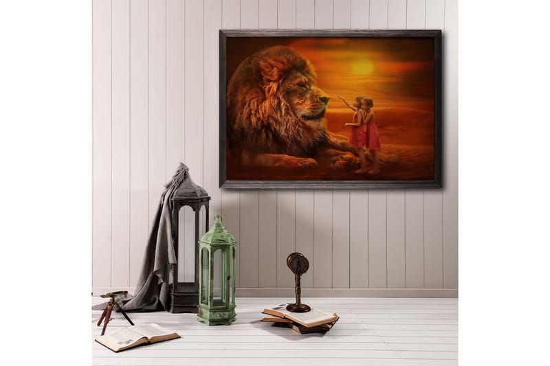 Koristeellinen Kehystetty Maalaus  35x50 cm - Monivärinen - Sisustustuotteet - Taulu & taide - Canvas-taulu