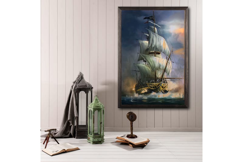 Koristeellinen Kehystetty Maalaus  35x50 cm - Monivärinen - Sisustustuotteet - Taulu & taide - Canvas-taulu