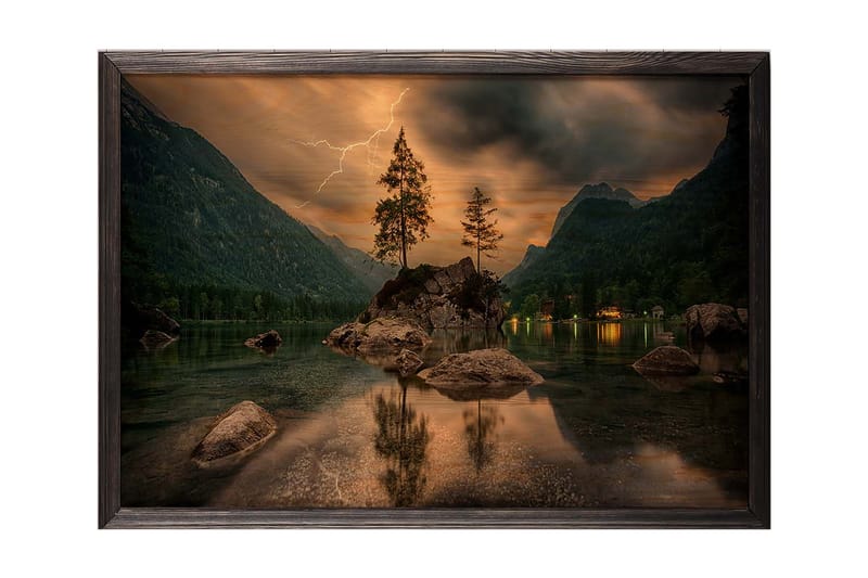 Koristeellinen Kehystetty Maalaus  35x50 cm - Monivärinen - Sisustustuotteet - Taulu & taide - Canvas-taulu