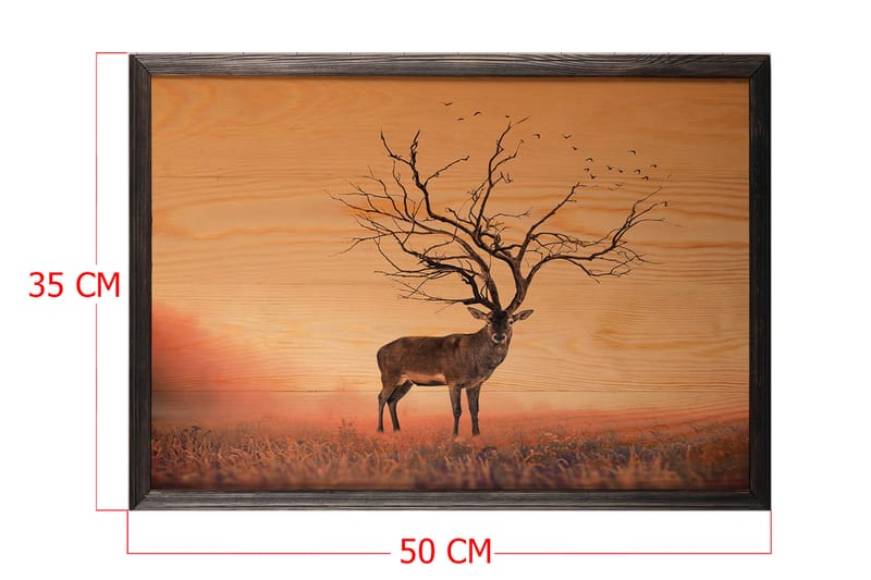 Koristeellinen Kehystetty Maalaus  35x50 cm - Monivärinen - Sisustustuotteet - Taulu & taide - Canvas-taulu