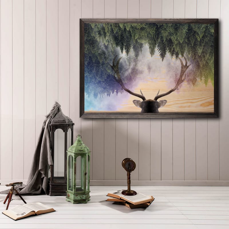 Koristeellinen Kehystetty Maalaus  35x50 cm - Monivärinen - Sisustustuotteet - Taulu & taide - Canvas-taulu