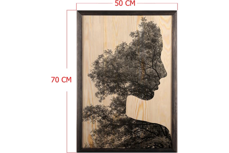 Koristeellinen Kehystetty Maalaus  50x70 cm - Monivärinen - Sisustustuotteet - Taulu & taide - Canvas-taulu