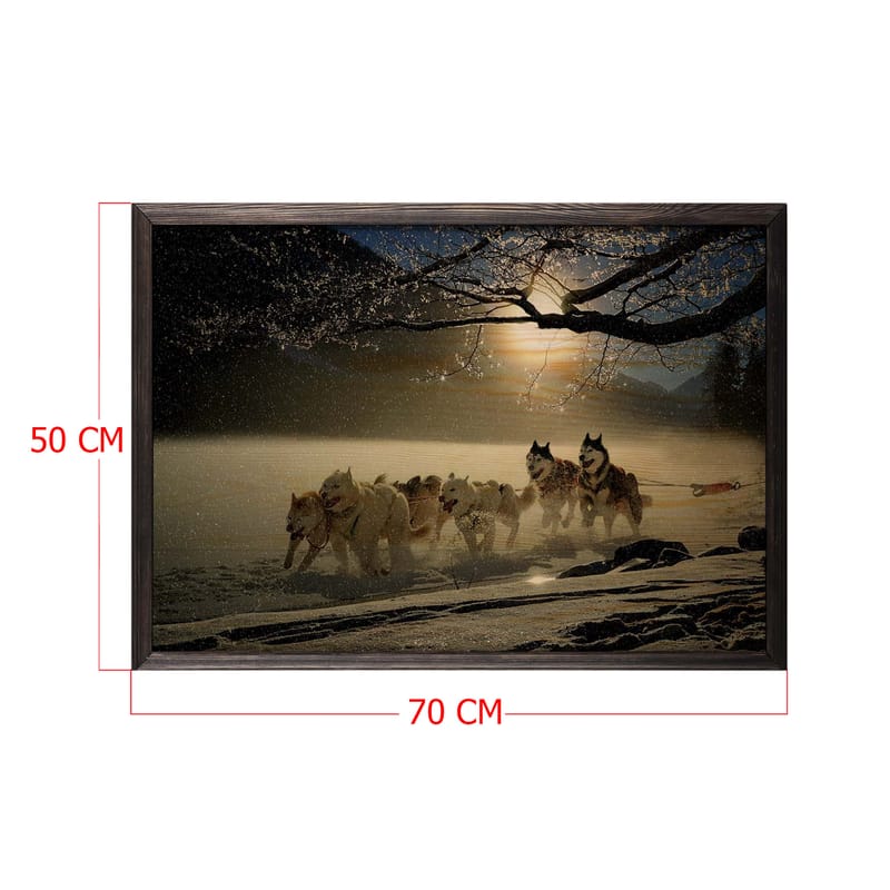 Koristeellinen Kehystetty Maalaus  50x70 cm - Monivärinen - Sisustustuotteet - Taulu & taide - Canvas-taulu