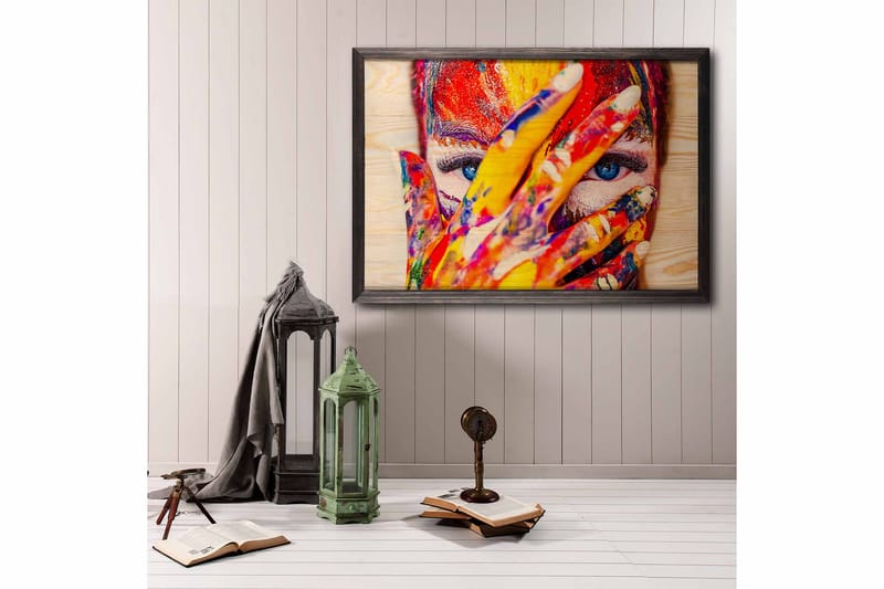 Koristeellinen Kehystetty Maalaus  50x70 cm - Monivärinen - Sisustustuotteet - Taulu & taide - Canvas-taulu