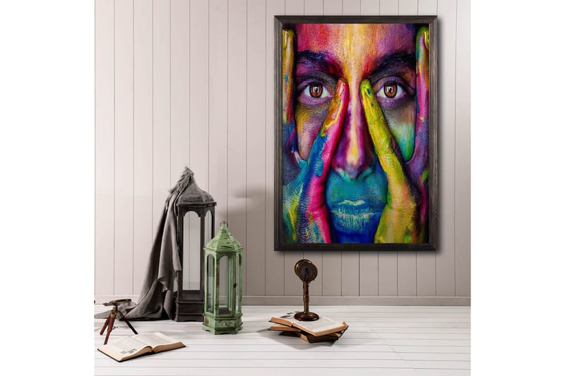 Koristeellinen Kehystetty Maalaus  50x70 cm - Monivärinen - Sisustustuotteet - Taulu & taide - Canvas-taulu