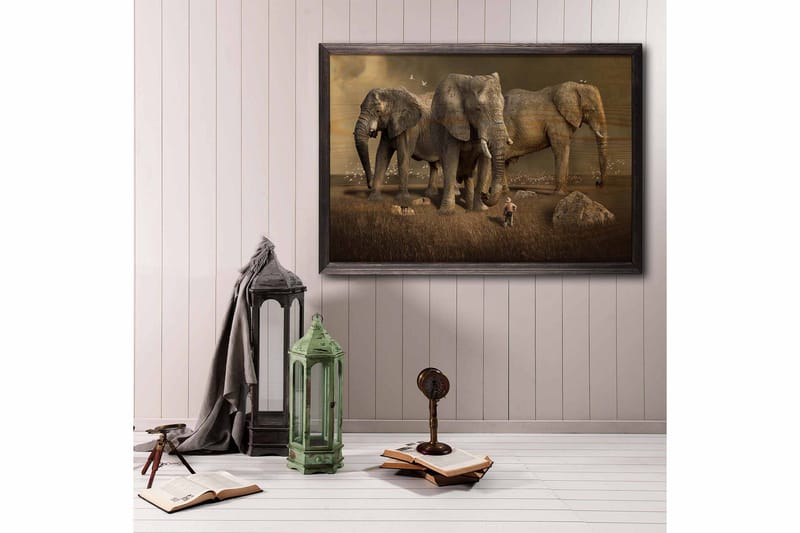 Koristeellinen Kehystetty Maalaus  50x70 cm - Monivärinen - Sisustustuotteet - Taulu & taide - Canvas-taulu