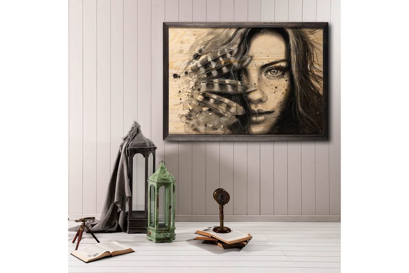 Koristeellinen Kehystetty Maalaus  50x70 cm - Monivärinen - Sisustustuotteet - Taulu & taide - Canvas-taulu