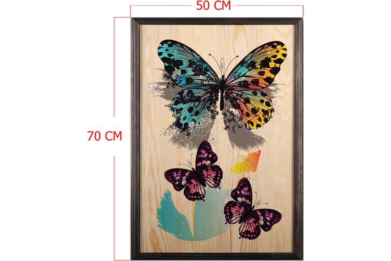 Koristeellinen Kehystetty Maalaus  50x70 cm - Monivärinen - Sisustustuotteet - Taulu & taide - Canvas-taulu