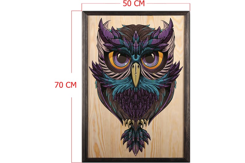 Koristeellinen Kehystetty Maalaus  50x70 cm - Monivärinen - Sisustustuotteet - Taulu & taide - Canvas-taulu