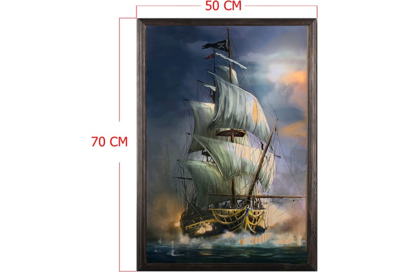Koristeellinen Kehystetty Maalaus  50x70 cm - Monivärinen - Sisustustuotteet - Taulu & taide - Canvas-taulu