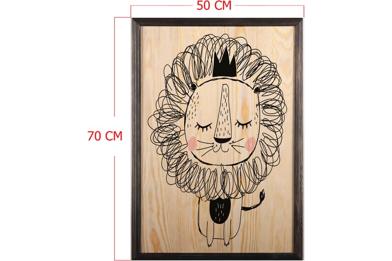 Koristeellinen Kehystetty Maalaus  50x70 cm - Monivärinen - Sisustustuotteet - Taulu & taide - Canvas-taulu