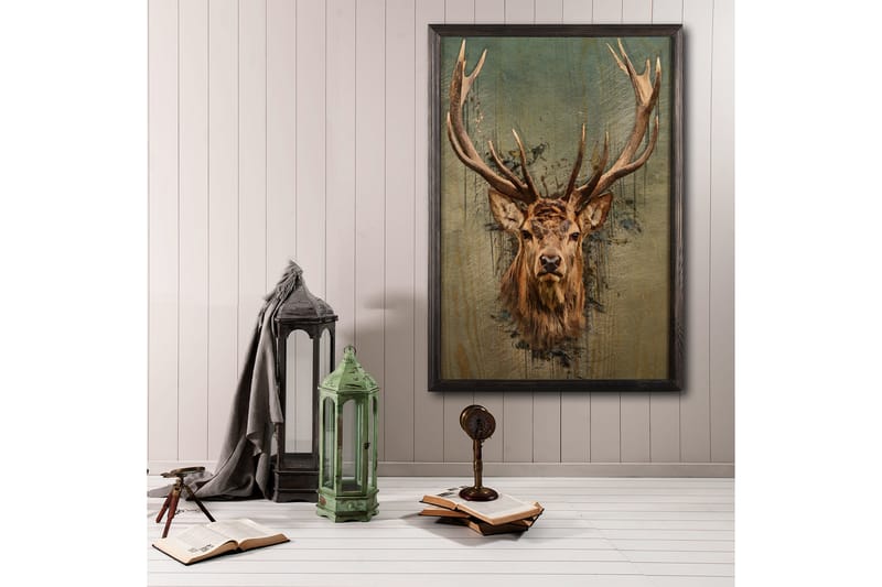 Koristeellinen Kehystetty Maalaus  50x70 cm - Monivärinen - Sisustustuotteet - Taulu & taide - Canvas-taulu
