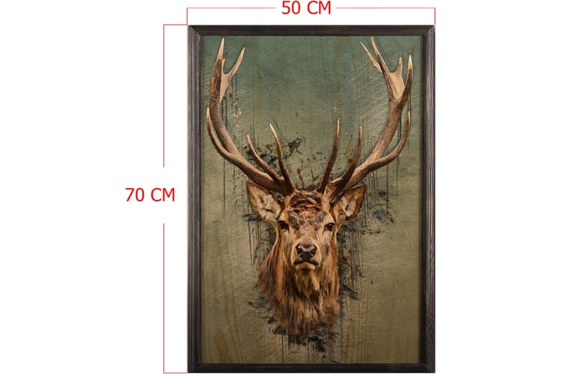 Koristeellinen Kehystetty Maalaus  50x70 cm - Monivärinen - Sisustustuotteet - Taulu & taide - Canvas-taulu