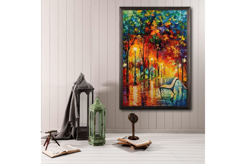 Koristeellinen Kehystetty Maalaus  50x70 cm - Monivärinen - Sisustustuotteet - Taulu & taide - Canvas-taulu