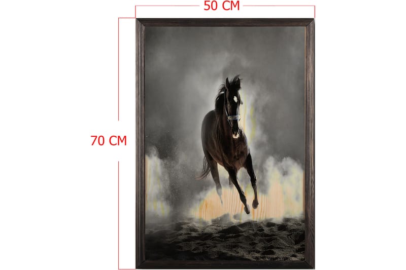 Koristeellinen Kehystetty Maalaus  50x70 cm - Monivärinen - Sisustustuotteet - Taulu & taide - Canvas-taulu