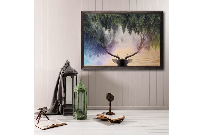 Koristeellinen Kehystetty Maalaus  50x70 cm - Monivärinen - Sisustustuotteet - Taulu & taide - Canvas-taulu