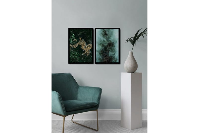 Koristeellinen kehystetty MDF Taulu (2 kpl) - Sisustustuotteet - Taulu & taide - Canvas-taulu