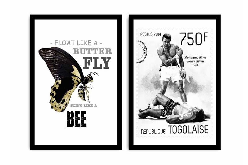 Koristeellinen kehystetty MDF Taulu (2 kpl), undefined