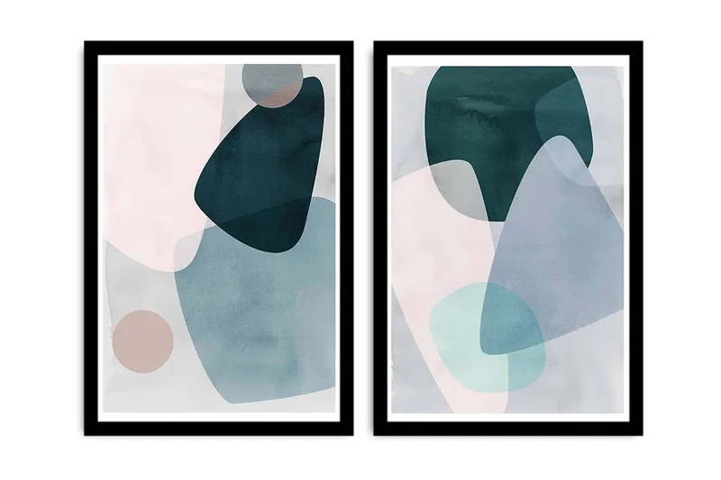 Koristeellinen kehystetty MDF Taulu (2 kpl), undefined