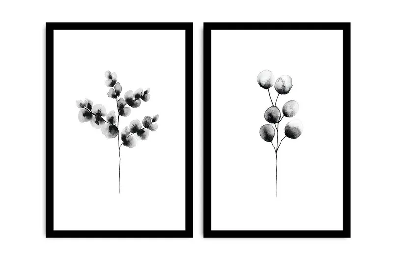 Koristeellinen kehystetty MDF Taulu (2 kpl), undefined