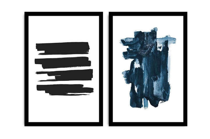 Koristeellinen kehystetty MDF Taulu (2 kpl) - Sisustustuotteet - Taulu & taide - Canvas-taulu