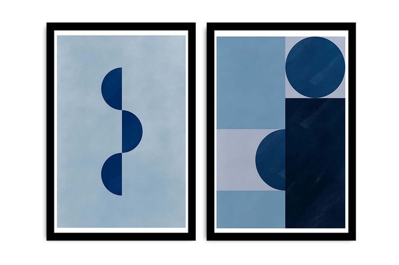 Koristeellinen kehystetty MDF Taulu (2 kpl) - Sisustustuotteet - Taulu & taide - Canvas-taulu