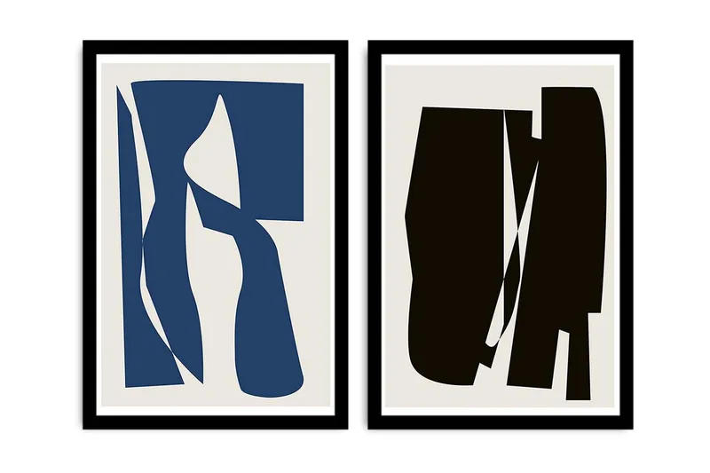 Koristeellinen kehystetty MDF Taulu (2 kpl), undefined