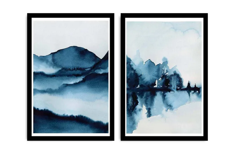 Koristeellinen kehystetty MDF Taulu (2 kpl), undefined