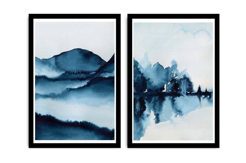 Koristeellinen kehystetty MDF Taulu (2 kpl), undefined