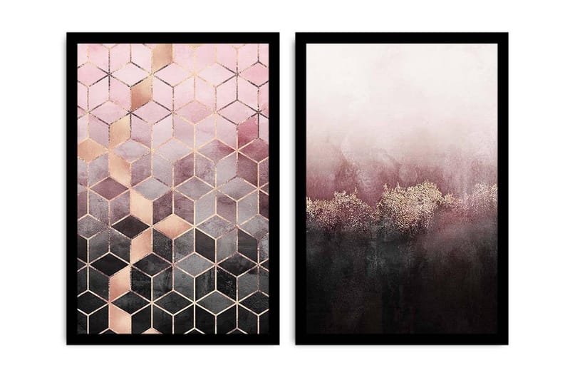 Koristeellinen kehystetty MDF Taulu (2 kpl), undefined