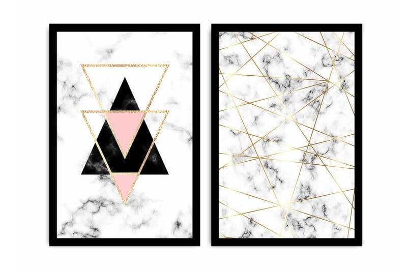 Koristeellinen kehystetty MDF Taulu (2 kpl), undefined