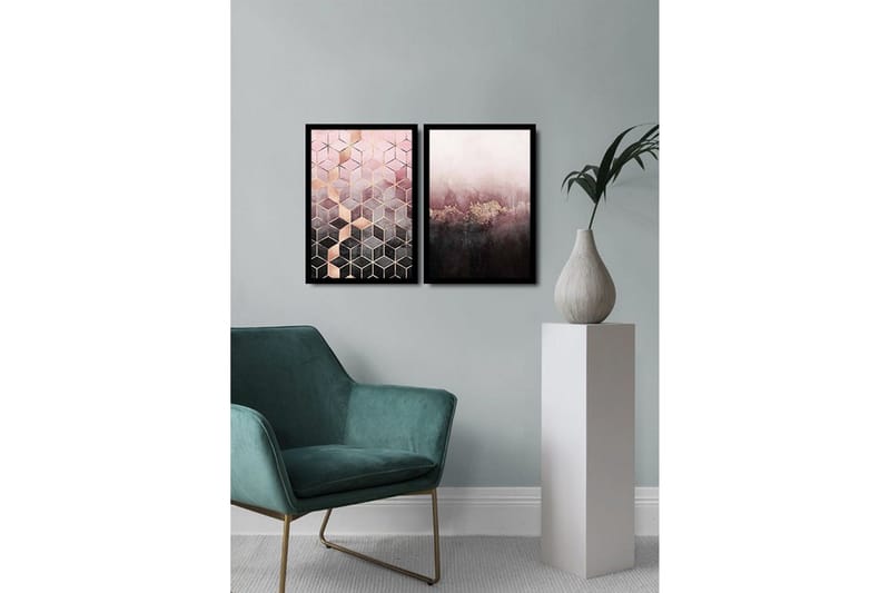 Koristeellinen kehystetty MDF Taulu (2 kpl) - Sisustustuotteet - Taulu & taide - Canvas-taulu