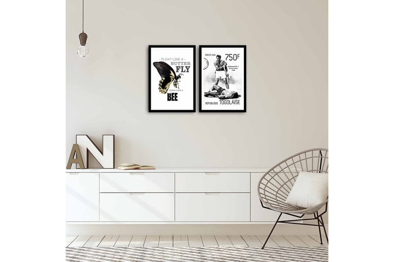 Koristeellinen kehystetty MDF Taulu (2 kpl) - Sisustustuotteet - Taulu & taide - Canvas-taulu