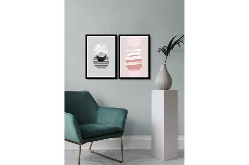 Koristeellinen kehystetty MDF Taulu (2 kpl) - Sisustustuotteet - Taulu & taide - Canvas-taulu