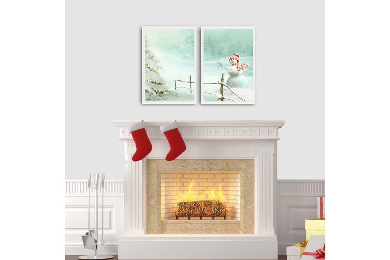 Koristeellinen kehystetty MDF Taulu (2 kpl) - Sisustustuotteet - Taulu & taide - Canvas-taulu