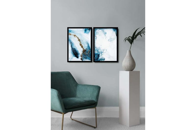 Koristeellinen kehystetty MDF Taulu (2 kpl) - Sisustustuotteet - Taulu & taide - Canvas-taulu