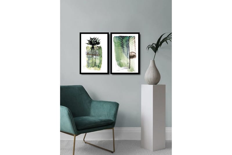 Koristeellinen kehystetty MDF Taulu (2 kpl) - Sisustustuotteet - Taulu & taide - Canvas-taulu