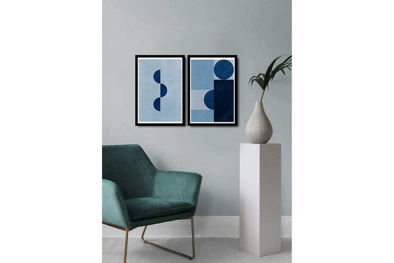 Koristeellinen kehystetty MDF Taulu (2 kpl) - Sisustustuotteet - Taulu & taide - Canvas-taulu