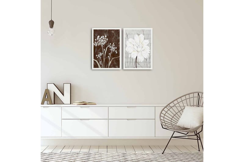 Koristeellinen kehystetty MDF Taulu (2 kpl) - Sisustustuotteet - Taulu & taide - Canvas-taulu