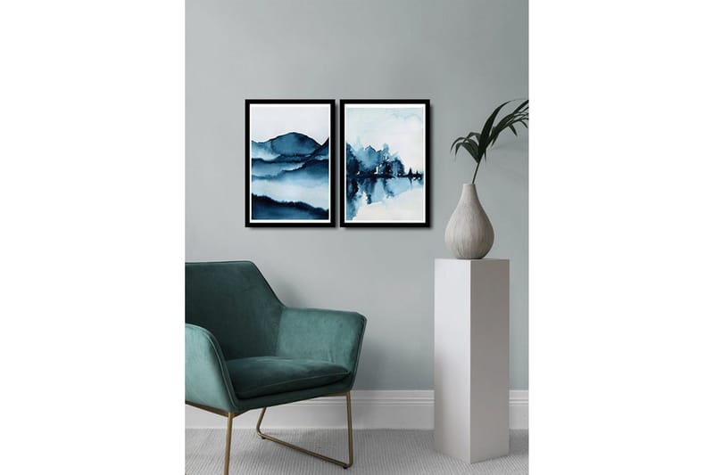 Koristeellinen kehystetty MDF Taulu (2 kpl) - Sisustustuotteet - Taulu & taide - Canvas-taulu