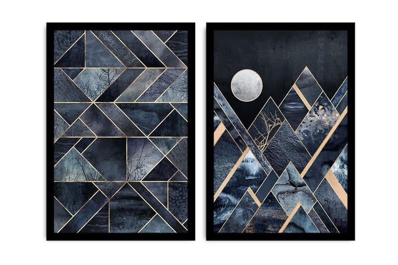 Koristeellinen kehystetty MDF Taulu (2 kpl), undefined