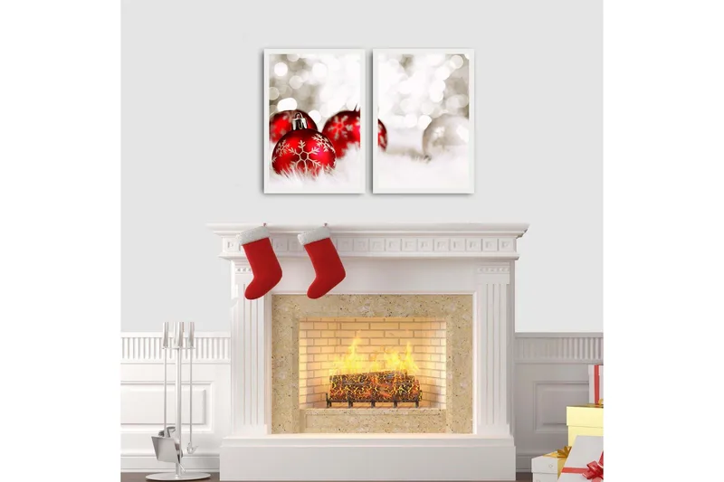 Koristeellinen kehystetty MDF Taulu (2 kpl) - Sisustustuotteet - Taulu & taide - Canvas-taulu