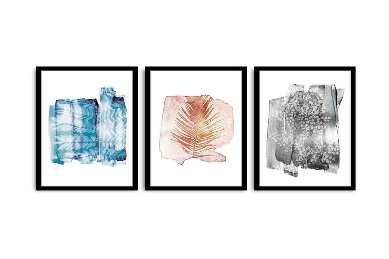 Koristeellinen kehystetty MDF Taulu (3 kpl), undefined