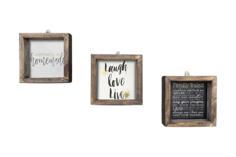 Koristeellinen kehystetty MDF Taulu (3 kpl), undefined