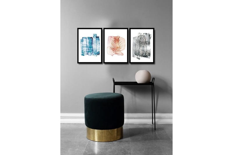 Koristeellinen kehystetty MDF Taulu (3 kpl) - Sisustustuotteet - Taulu & taide - Canvas-taulu