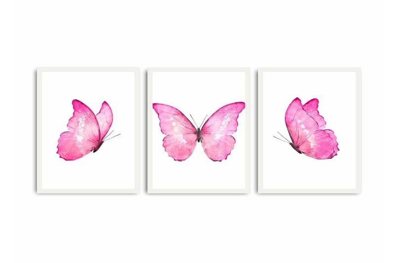 Koristeellinen kehystetty MDF Taulu (3 kpl), undefined