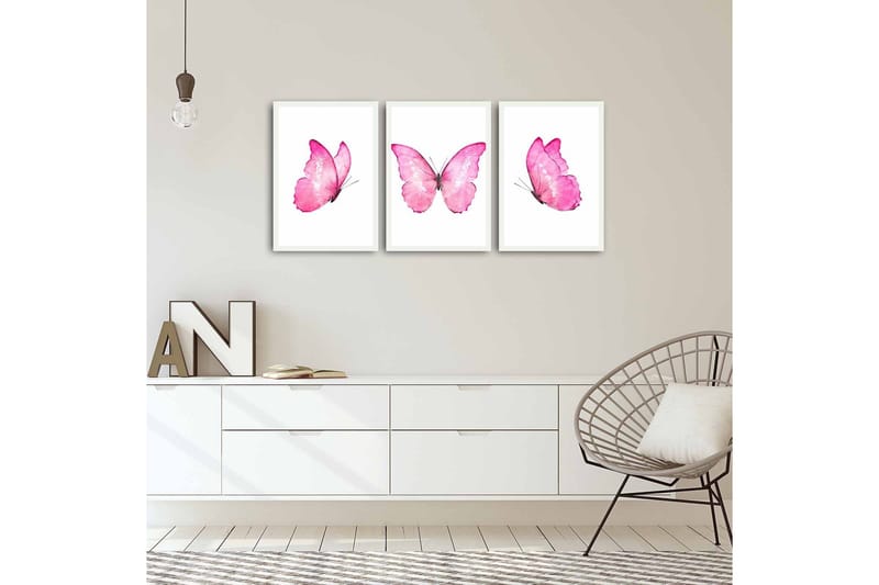 Koristeellinen kehystetty MDF Taulu (3 kpl) - Sisustustuotteet - Taulu & taide - Canvas-taulu