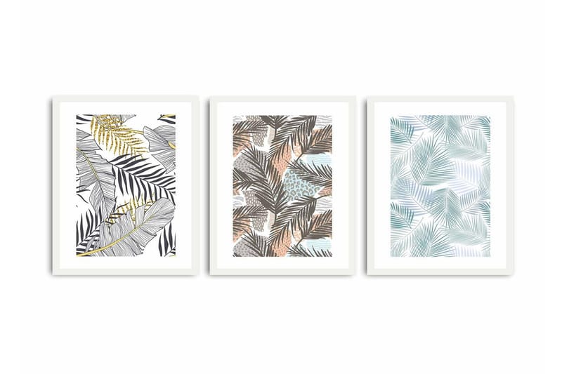 Koristeellinen kehystetty MDF Taulu (3 kpl), undefined