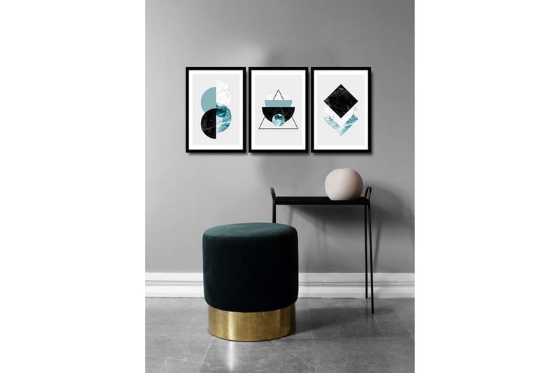 Koristeellinen kehystetty MDF Taulu (3 kpl) - Sisustustuotteet - Taulu & taide - Canvas-taulu