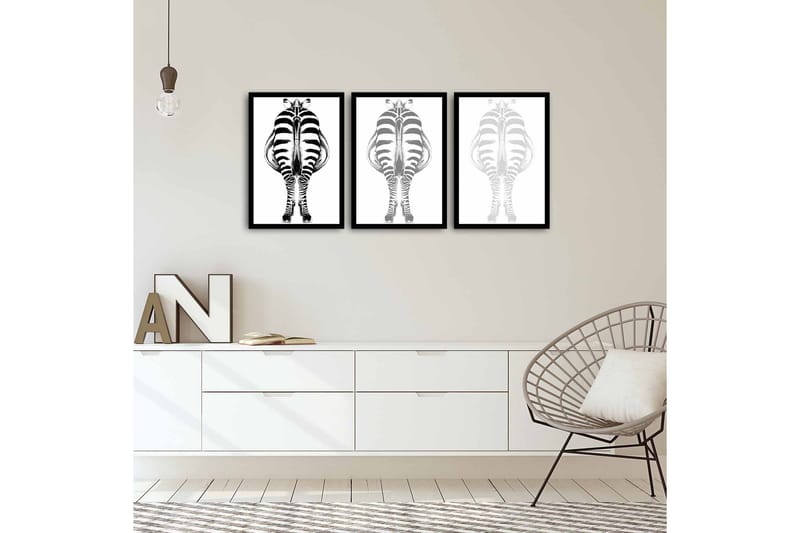 Koristeellinen kehystetty MDF Taulu (3 kpl) - Sisustustuotteet - Taulu & taide - Canvas-taulu